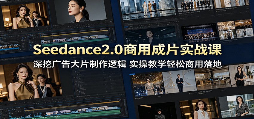 Seedance2.0商用成片实战课：深挖广告大片制作逻辑，实操教学轻松商用落地-天梦资源网