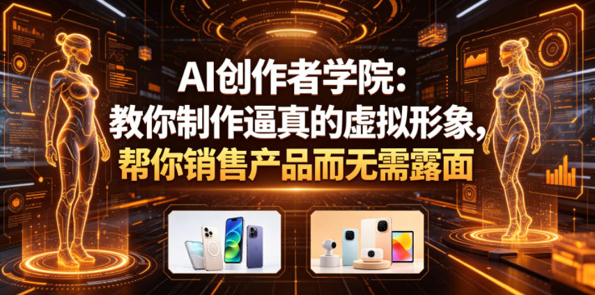 AI创作者学院：教你制作逼真的虚拟形象，帮你销售产品而无需露面【原创双语字幕】-天梦资源网