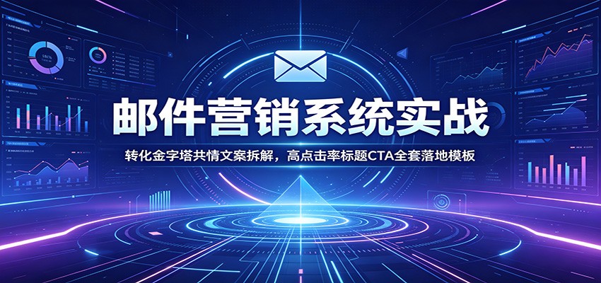 邮件营销系统实战：转化金字塔共情文案拆解，高点击率标题CTA全套落地模板-天梦资源网