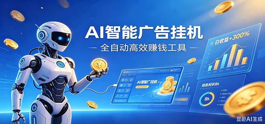 AI智能广告挂机，小白轻松上手，在家自动赚收益-天梦资源网