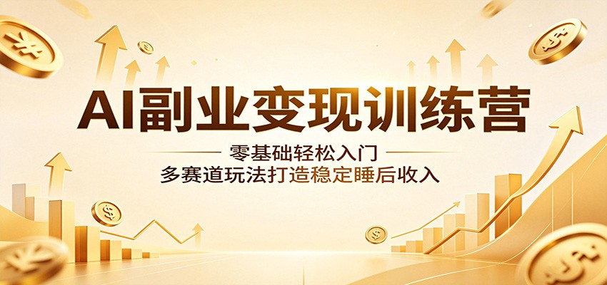 AI副业变现训练营：零基础轻松入门，多赛道玩法打造稳定睡后收入-天梦资源网
