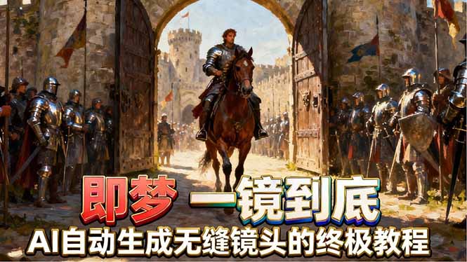 即梦AI一镜到底终极教程，智能补帧+运镜技巧，AI自动生成无缝丝滑长镜头高效出片-天梦资源网