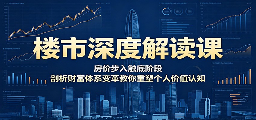 楼市深度解读课：房价步入触底阶段，剖析财富体系变革教你重塑个人价值认知-天梦资源网