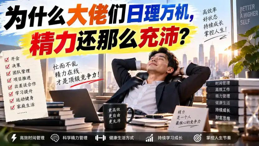 付费文章：为什么大佬们日理万机，精力还那么充沛？-天梦资源网