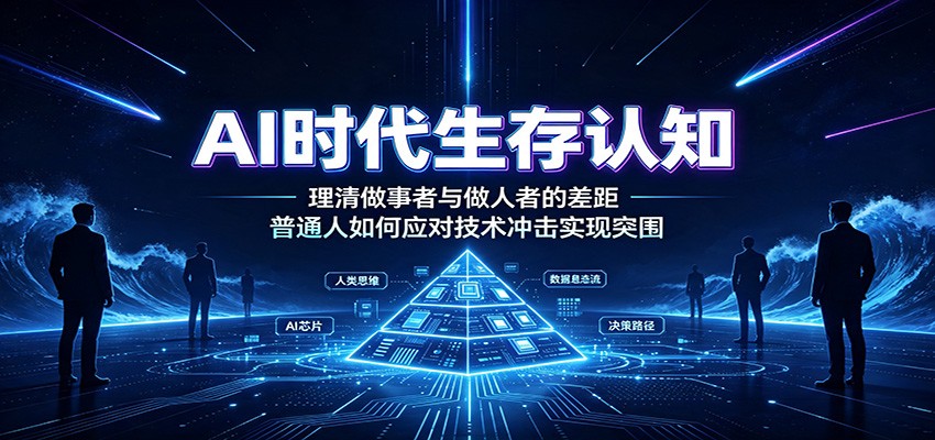 AI时代生存认知：理清做事者与做人者的差距，普通人如何应对技术冲击实现突围-天梦资源网