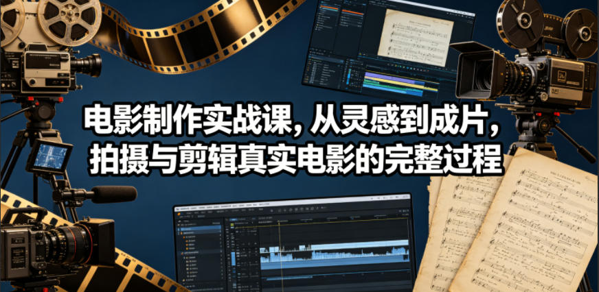 电影制作实战课，从灵感到成片，拍摄与剪辑真实电影的完整过程【原创双语字幕】-天梦资源网