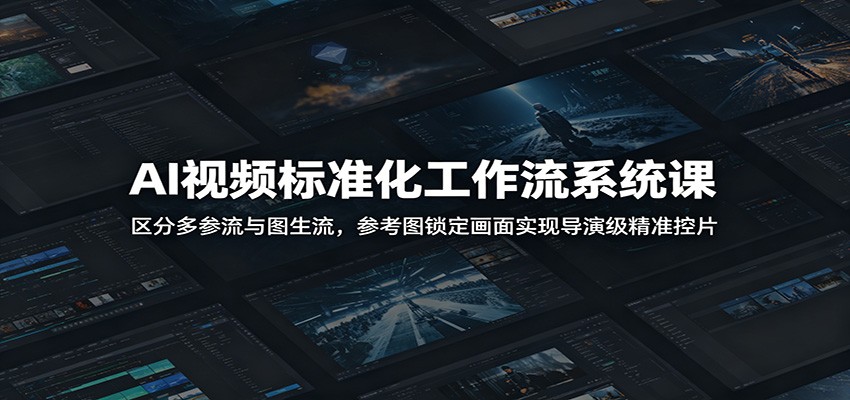 AI视频标准化工作流系统课：区分多参流与图生流，参考图锁定画面实现导演级精准控片-天梦资源网