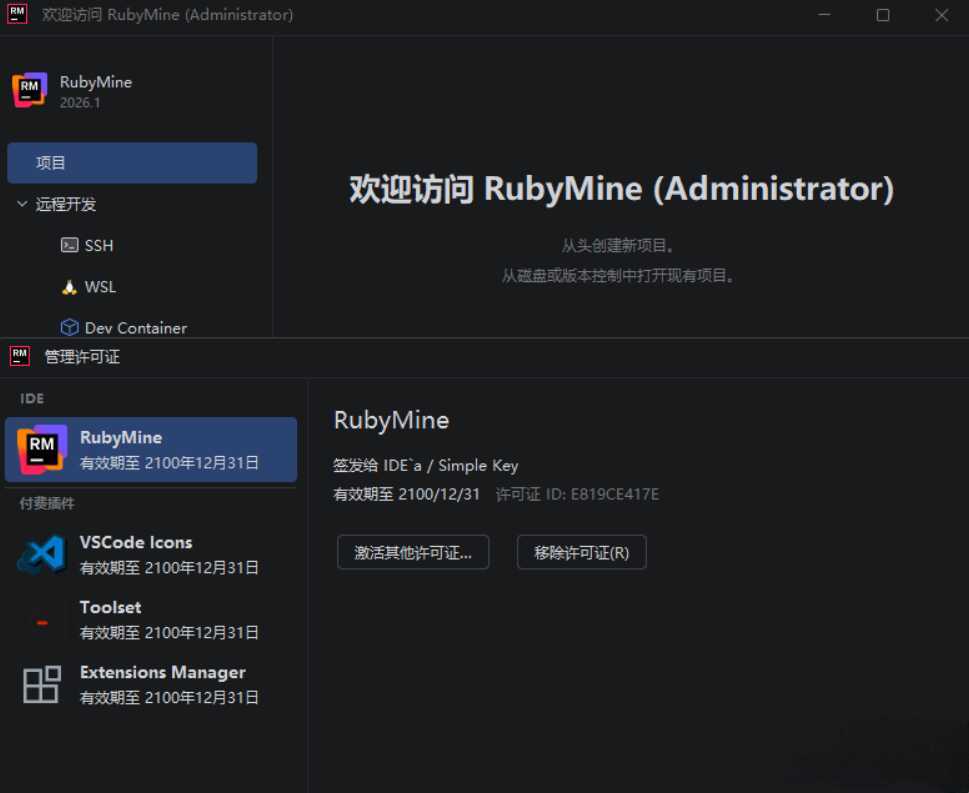 RubyMine v2026.1.2 高级版-天梦资源网