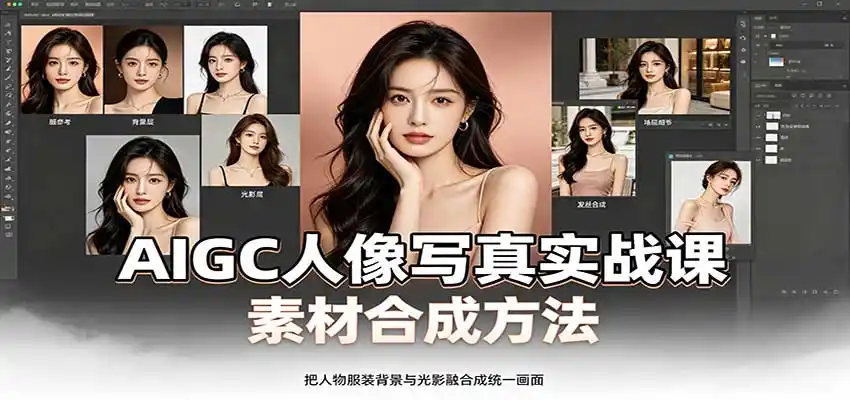 AIGC人像写真实战课：软件平台部署筹备，素材合成方法，多题材写真案例-天梦资源网