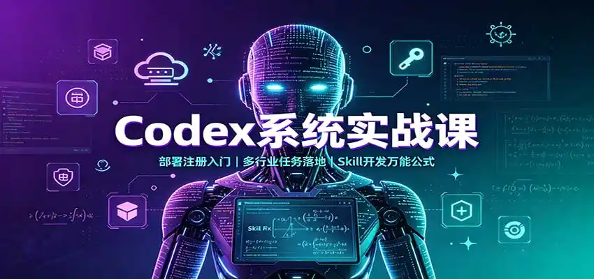 Codex系统实战课：部署注册入门，多行业任务落地，Skill开发万能公式-天梦资源网
