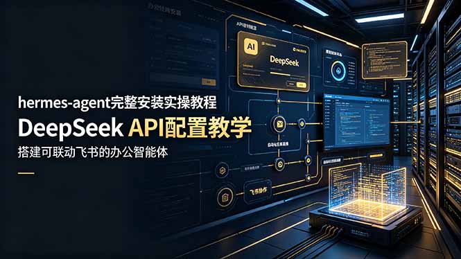 hermes-agent完整安装实操教程，DeepSeek API配置教学，搭建可联动飞书的办公智能体-天梦资源网