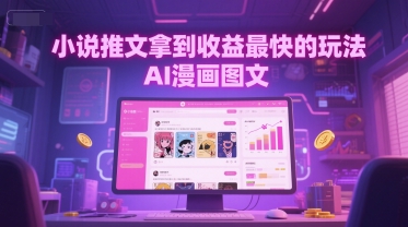 小说推文拿到收益最快的玩法，AI漫画图文-天梦资源网
