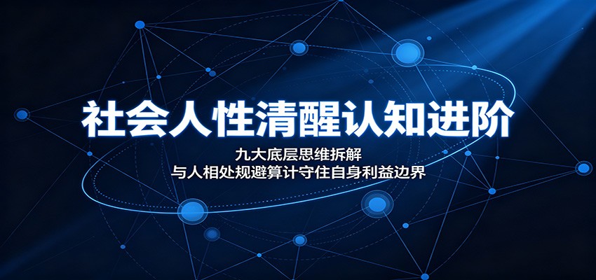 社会人性清醒认知进阶：九大底层思维拆解，与人相处规避算计守住自身利益边界-天梦资源网
