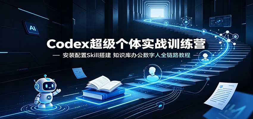Codex超级个体实战训练营：安装配置Skill搭建，知识库办公数字人全链路教程-天梦资源网