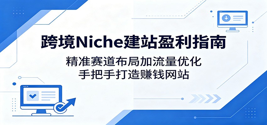 跨境Niche建站盈利指南：精准赛道布局加流量优化，手把手打造赚钱网站-天梦资源网