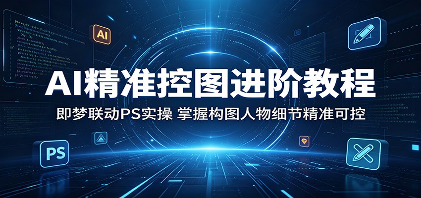 AI精准控图进阶教程：即梦联动PS实操，掌握构图人物细节精准可控-天梦资源网