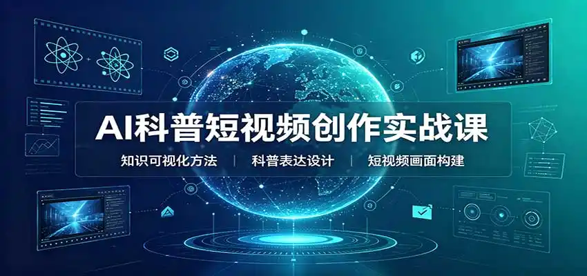 AI科普短视频创作实战课：配套要点文档，文案与视频提示词模板教学-天梦资源网