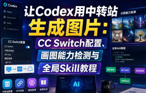 让Codex用中转站生成图片：CC Switch配置、画图能力检测与全局Skill教程-天梦资源网