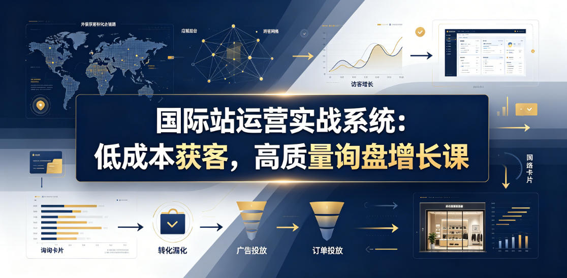 国际站运营实战系统：低成本获客，高质量询盘增长课(更新26年)-天梦资源网