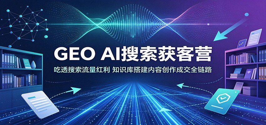 GEO AI搜索获客营：吃透搜索流量红利，知识库搭建内容创作成交全链路-天梦资源网