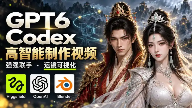GPT-6 Astra×Codex高智能制作视频！联手Higgsfield，运镜可视化实战-天梦资源网