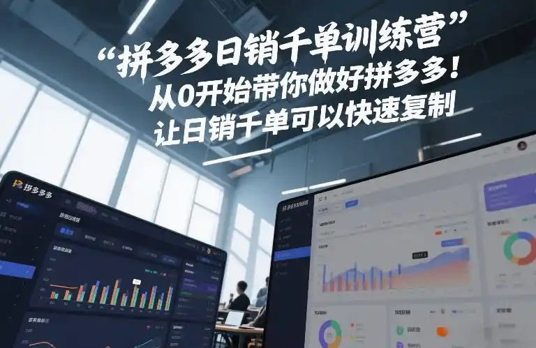 拼多多日销千单训练营，从0开始带你做好拼多多，让日销千单可以快速复制(更新26年8月)-天梦资源网